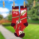  Boss Lady Whipcrack Socks Funny Novelty Red Power Socks