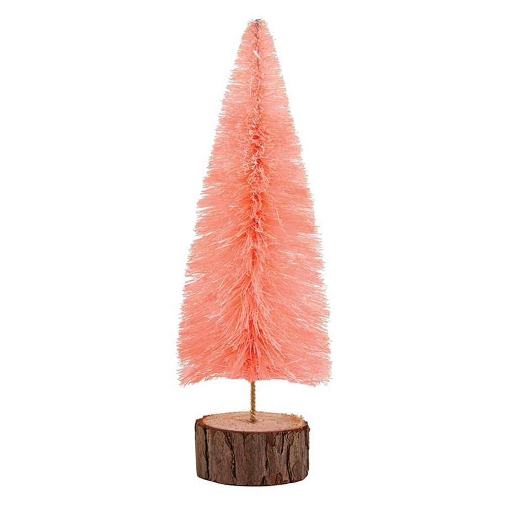 Bottle Brush Tree in Blush and Dark Pink | Holiday Decor