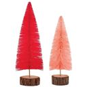  Bottle Brush Tree in Blush and Dark Pink | Holiday Decor