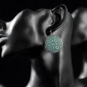  Brass Boho Chic Round Drop Earrings