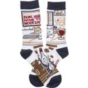  Bring Your Wine To Work Day Socks | Funny Office Dress Socks