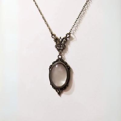 Bronze Magnifying Glass Pendant Necklace