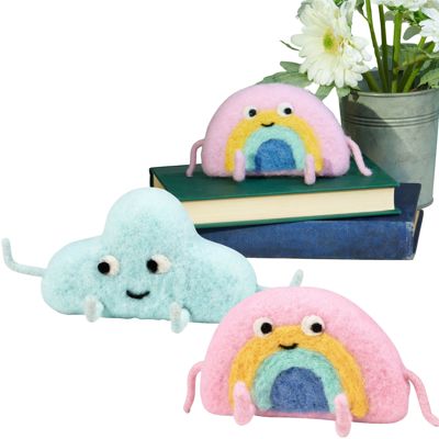 Rainbow and Cloud Critter | Cute Free-stand Desk Decor 