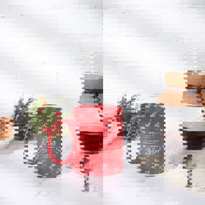 Caffeine And Christmas Just Go Together Coffee Mug | Holds 20 oz.