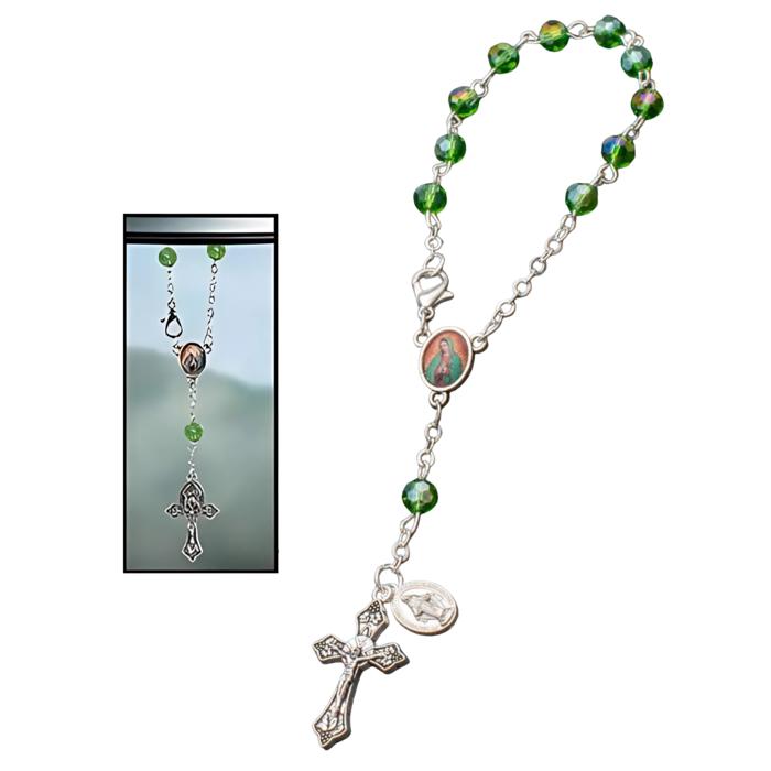 Our Lady Guadalupe Auto Rosary | Car Mirror Catholic Rosary 
