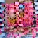 Thrive Honey Candle + Sips Gift Box with Compostable Pink Heart Packing Peanuts