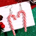  Candy Cane Christmas Party Earrings in Candy Stripe or Rainbow | Cute Playful and Fun Christmas Theme Fashion Jewelry