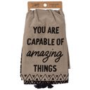  Capable Of Amazing Things Dish Cloth Towel Set | 2 Coordinating Cotton Towels