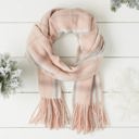 Caroline Plaid Scarf in Pink Giftable Plaid Winter Scarves - Hers and His