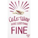 Cats and Wine Make Everything Fine Cute Enamel Pins on Giftable Cards - 20+ Styles Available