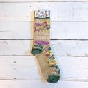  Chaos Coordinator Funny Socks in Green and Floral | Novelty Crew Socks | Gift for Her