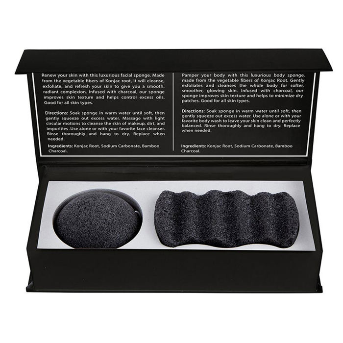 Konjac Body and Makeup Sponges in Gift Packaging - Spa Stocking Stuffer for Her