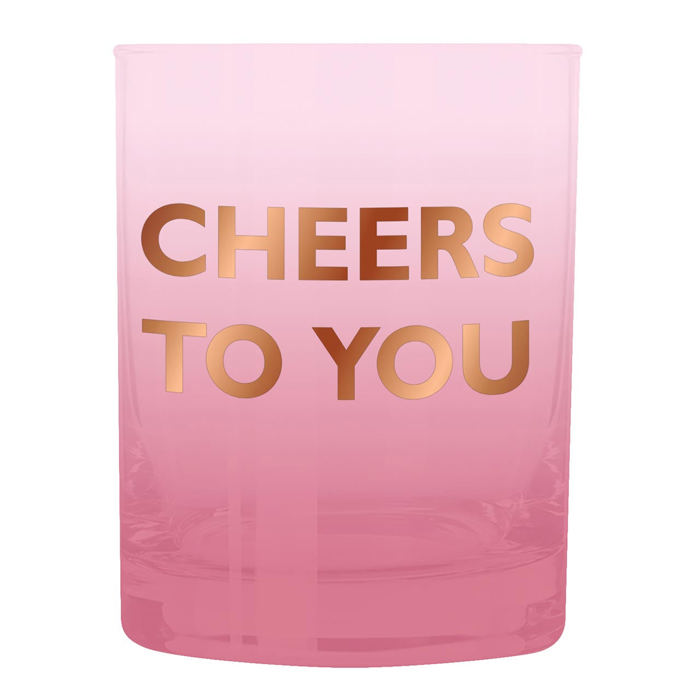 Double Old Fashioned Party Glasses - Hip Hip Hooray, Cheers to You, Better Not Pout 