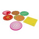  Cheeseburger Silicone Drink Coasters Set of 8 | Funny Food Coasters Drink Mats