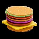  Cheeseburger Silicone Drink Coasters Set of 8 | Funny Food Coasters Drink Mats
