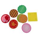  Cheeseburger Silicone Drink Coasters Set of 8 | Funny Food Coasters Drink Mats