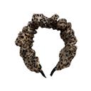  Cheetah Crinkly Chiffon Headband | Poly Satin Animal Print Headpiece Hair Accessory