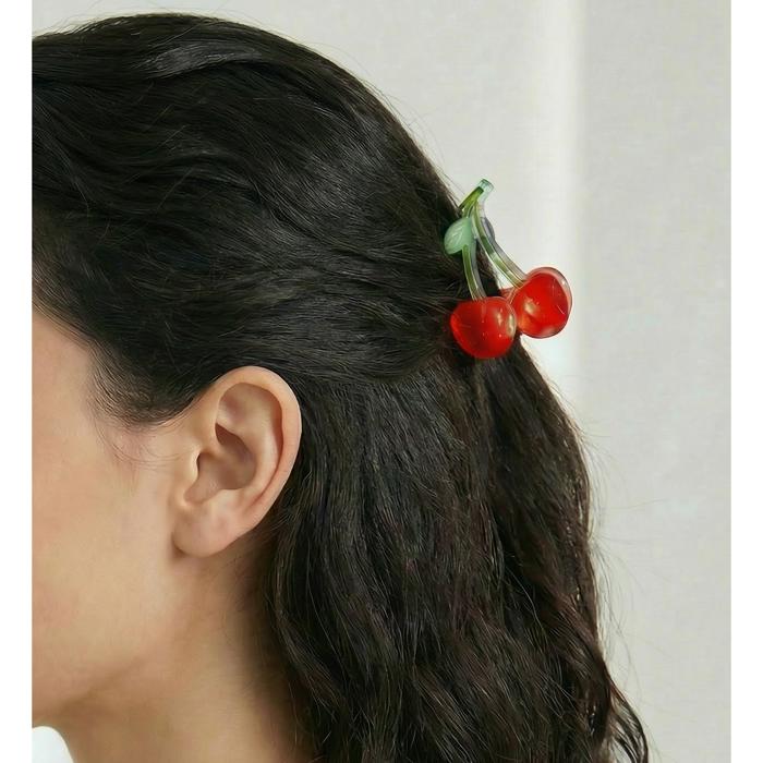 Cherries on Stem Mini Hair Claw