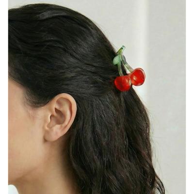 Cherries on Stem Mini Hair Claw