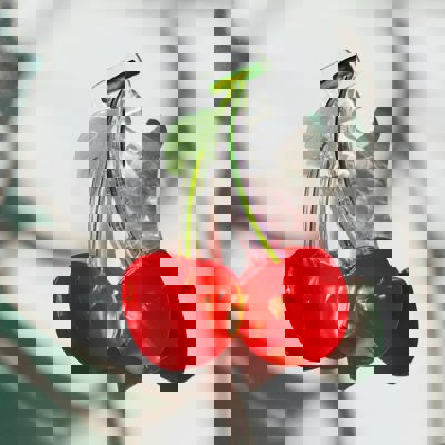 Cherries on Stem Mini Hair Claw