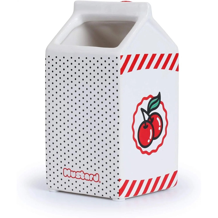 Cherry Milk Shake Ceramic Pen Pot | Retro Pen Holder