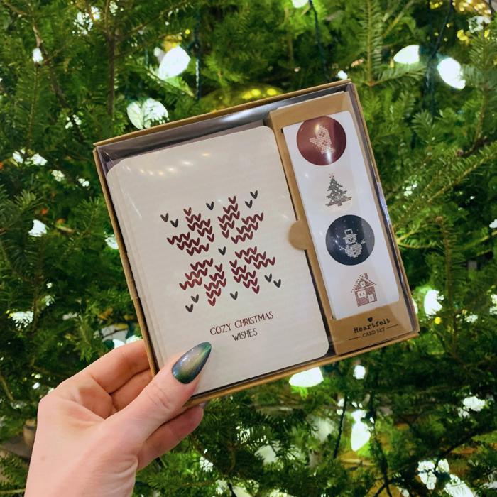Cozy Christmas Wishes Cards with Envelopes and Sticker Seals | Blank Inside Holiday Greeting Cards Set of 12