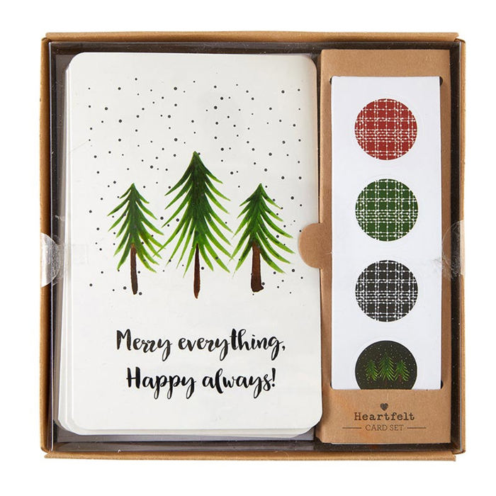 SALE Christmas Card Box Sets with Sticker Seals - 3 Options - Includes Envelopes and Stickers Xmas Greeting Cards 