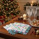  Christmas Foliage Fringe Beverage Napkins | Party Cocktail Paper Napkin | 5"