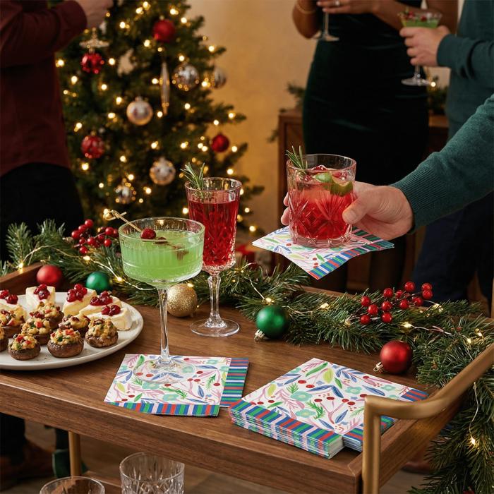 Holiday Cocktail Party Napkins 10+ Styles, 20 Napkins Per Pack!