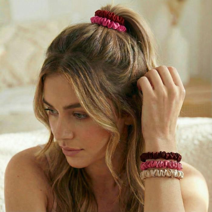 Christmas Ornament Full of Satin Scrunchies! | Cute Hair Accessory Stocking Stuffer Hair Tie Set