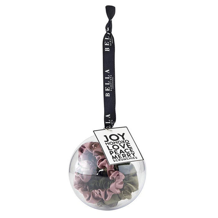 Christmas Ornament Full of Satin Scrunchies! | Cute Hair Accessory Stocking Stuffer Hair Tie Set