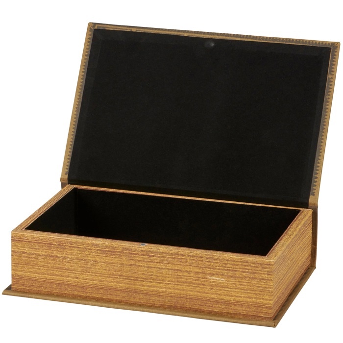 Christmas Past Book Box | Vintage Santa Decorative Storage Book Shaped Stash Trinket Boxes