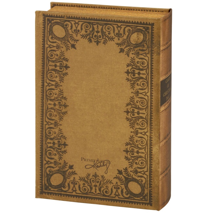 Christmas Past Book Box | Vintage Santa Decorative Storage Book Shaped Stash Trinket Boxes