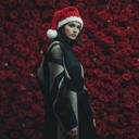  Women's Chunky Hand Knitted Santa Hat | Handmade Yarn Christmas Beanie in Red and White