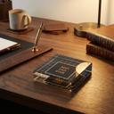 Best Dad Ever Paperweight in Black Grid Pattern | 3"x3" Christmas for Dad | Gifts for Dads Fathers Grandpas | Presents for Men, Husband Gift Stocking Stuffers