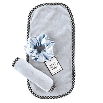 Coastal Face Cloth and Scrunchie Set | Linen Makeup Remover Gift Set For Her