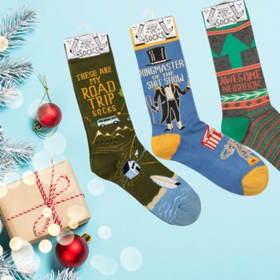 Funny Sayings Socks - Cozy Giftable Women's Crew Socks Christmas Gift Stocking Stuffer 