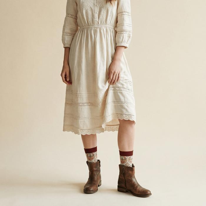 Colorful Farmhouse Floral Socks | Women‘s Novelty Socks | Gifts for Her