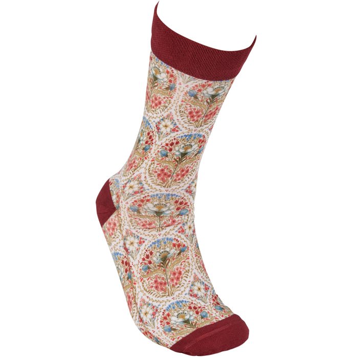 Colorful Farmhouse Floral Socks | Women‘s Novelty Socks | Gifts for Her