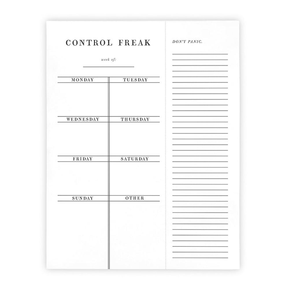 Weekly List Notepad | 8.5" x 11" Desk Planner