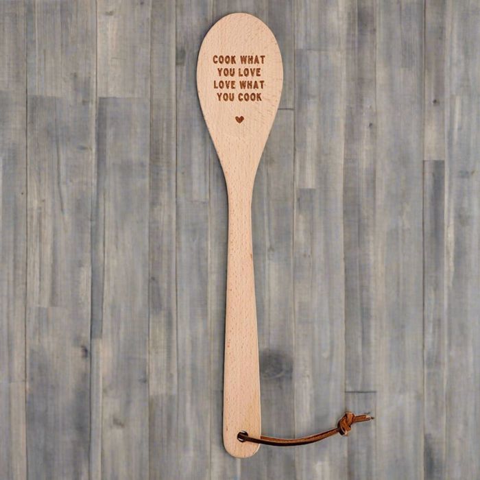 Giftable Wooden Spoons with Cute Sayings in Gift Bags | Kitchen Gift Stocking Stuffer 