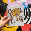 Coyote Cutie Spiral Double-Sided Notebook | Howling Coyote Design Journal | 120 Lined Pages Pretty Spiral Notebooks with Quotes and Illustrations in 16+ Styles