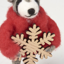  Cozy Sweater Raccoon Critter Holiday Ornament | Decorative Felt Christmas Decor