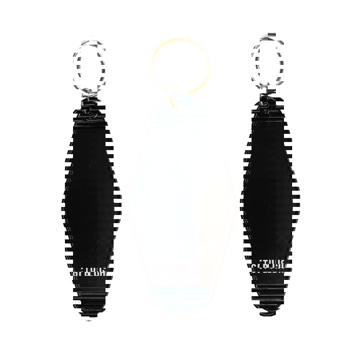 Crafty Illicit Activities Motel Style Keychain in Black