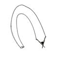  Crossed Swords ⚔️🖤⚔️ Necklace in Silver