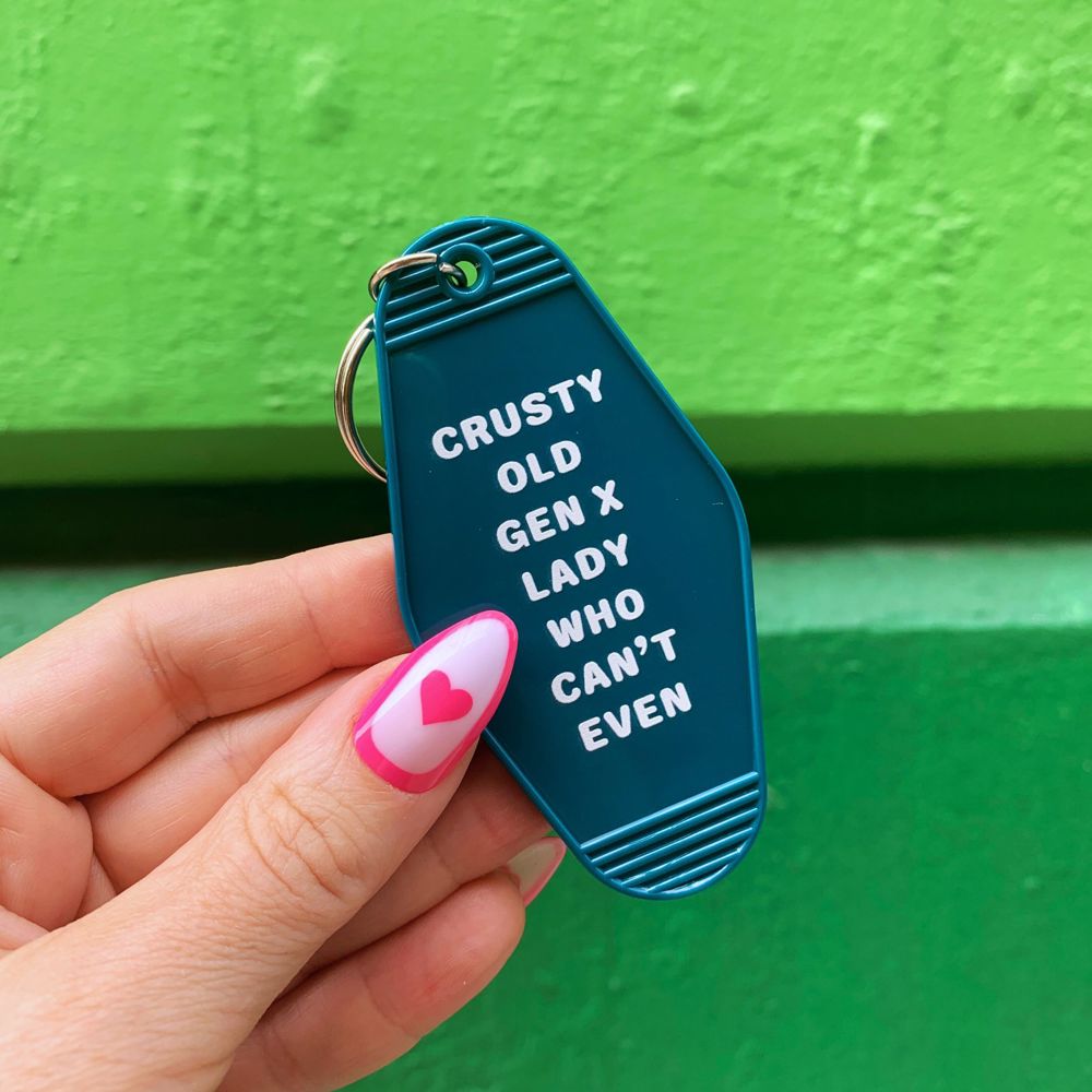 Vintage Style Motel Keychains with Funny Sayings in 30+ Styles