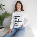 White Small Crusty Old Gen X Lady Who Can't Even Unisex Heavy Blend™ Crewneck Sweatshirt Sizes SM-4XL 