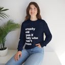 Navy Small Crusty Old Gen X Lady Who Can't Even Unisex Heavy Blend™ Crewneck Sweatshirt Sizes SM-4XL 