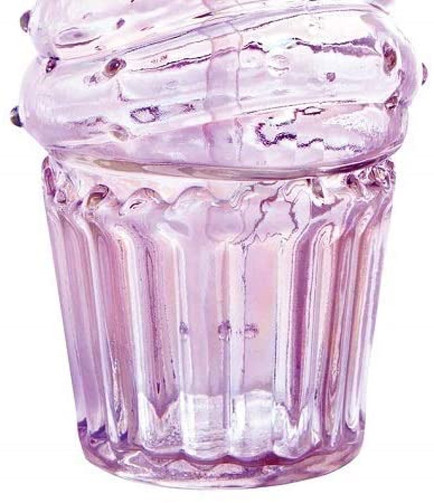 Cupcake Sipper Glass | Light Pink | Wine or Cocktail Glass with Straw for Indoors or Outdoors