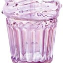  Cupcake Sipper Glass | Light Pink | Wine or Cocktail Glass with Straw for Indoors or Outdoors